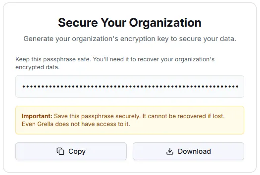 Security dashboard interface