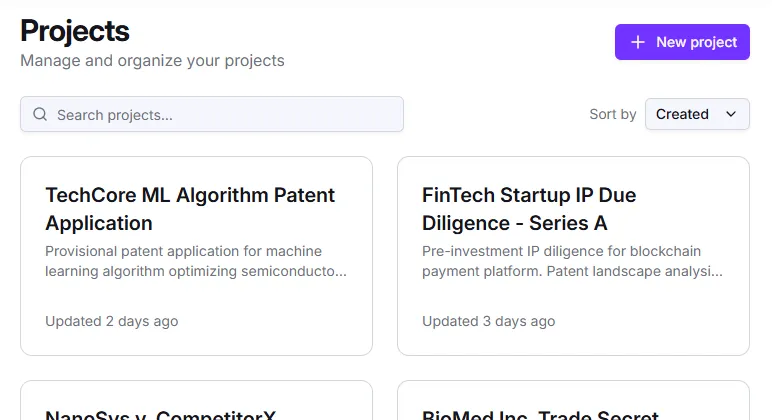 IP research interface
