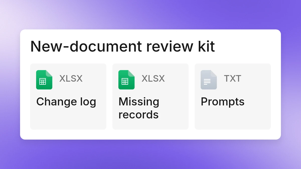 New documents and missing records kit